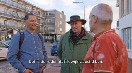 Een frame uit het promotiefilmpje van Wijkraad Rijnsburg